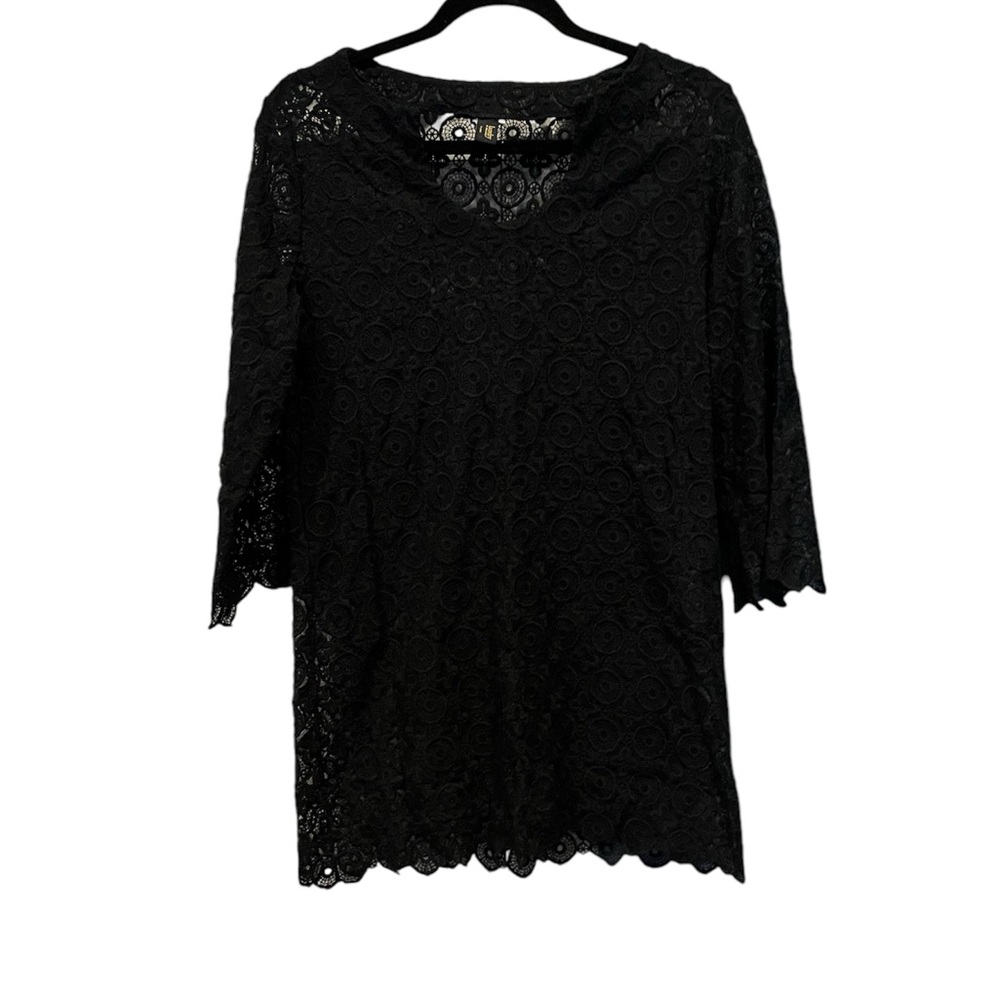 Chico's Black Lace Top